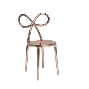 KRZESŁO RIBBON METALOWE RÓŻOWE ZŁOTO	- QEEBOO