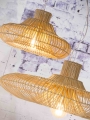 LAMPA WISZĄCA KALAHARI RATTANOWA PODWÓJNY ABAŻUR, ROZMIAR L  GOOD&MOJO