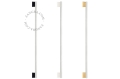 Minimalistyczna lampa Zangra  Tuba opal glass LED 100cm