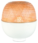LAMPA STOŁOWA MEKONG BAMBUS 25X29CM, BIAŁA/NATURALNY, S	GOOD&MOJO