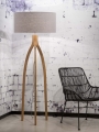 LAMPA PODŁOGOWA ANNAPURNA BAMBUS 3-NOŻNA 128CM/ABAŻUR 60X30CM, LNIANY JASNOSZARY  GOOD&MOJO