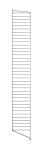 Floor Panel 200x30  STRING Furniture  czarny - komplet 2szt