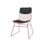 ZESTAW COMFORT CZARNY DO KRZESŁA METALOWEGO WIRE	- HK LIVING