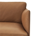 OUTLINE SOFA SILK LEATHER 220cm COGNAC MUUTO 