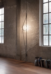 WireRing wall lamp grey/black FLOS
