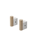 Wieszak Attach 2 sztuki oak/aluminium Muuto
