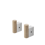 Wieszak Attach 2 sztuki oak/aluminium Muuto
