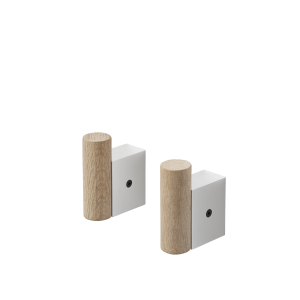 Wieszak Attach 2 sztuki oak/aluminium Muuto