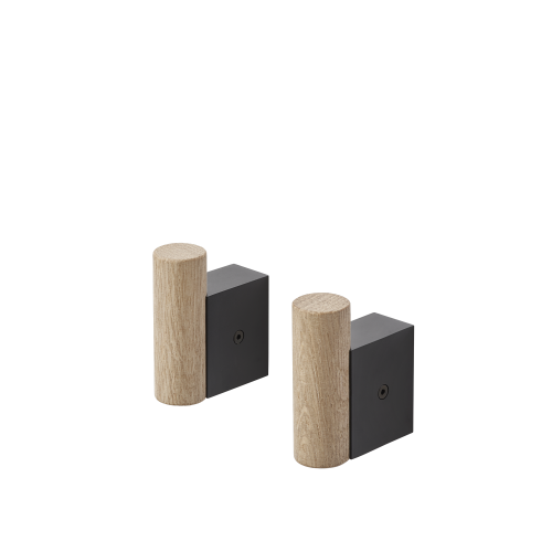 Wieszak Attach 2 sztuki oak/black Muuto 