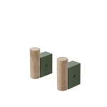 Wieszak Attach 2 sztuki oak/dark green Muuto  