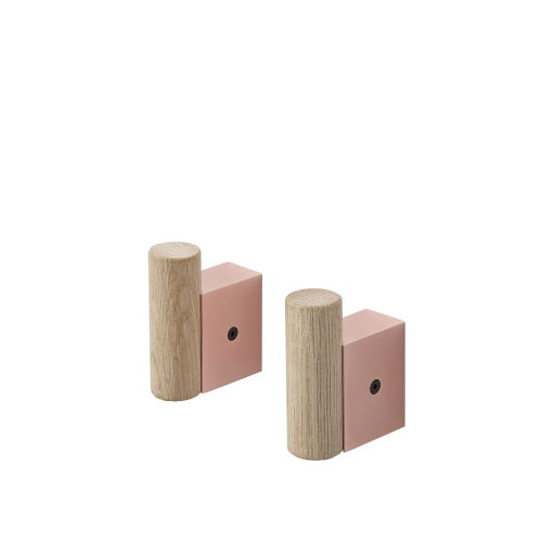 Wieszak Attach 2 sztuki oak/rose Muuto   