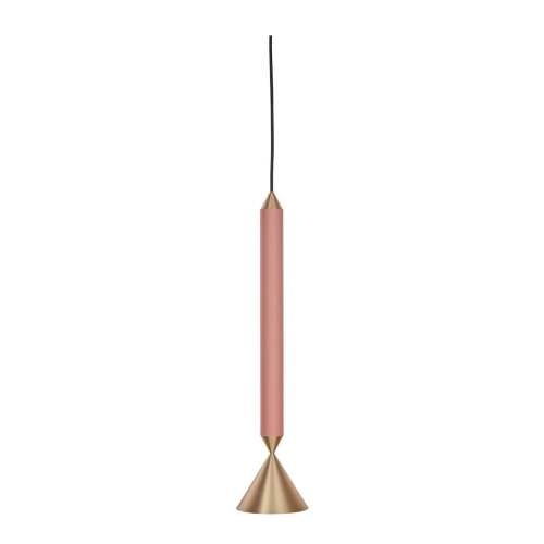 Lampa wisząca Apollo 39 corall pink/brass Pholc 
