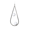 Lampa wisząca Pearls 65 Shiny Nickel/Opal Glass Pholc