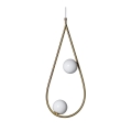 Lampa wisząca Pearls 65 Brushed brass/Opal Glass Pholc 