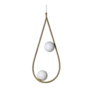 Lampa wisząca Pearls 65 Brushed brass/Opal Glass Pholc 
