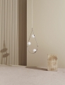 Lampa wisząca Pearls 80 shiny nickel/opal glass Pholc