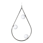 Lampa wisząca Pearls 80 shiny nickel/opal glass Pholc