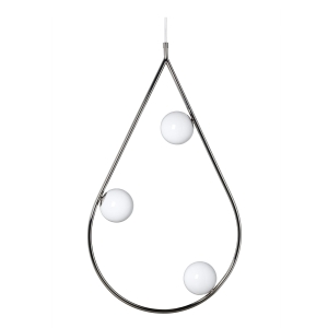 Lampa wisząca Pearls 80 shiny nickel/opal glass Pholc
