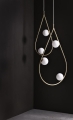 Lampa wisząca Pearls 80 brushed brass/opal glass Pholc 