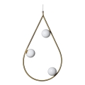 Lampa wisząca Pearls 80 brushed brass/opal glass Pholc 