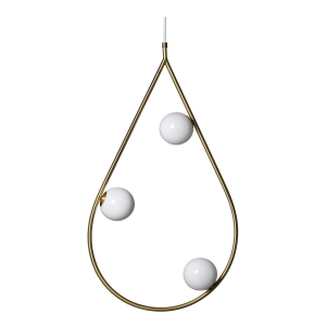 Lampa wisząca Pearls 80 brushed brass/opal glass Pholc 