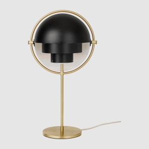Lampa stołowa Multi-lite Brass Base/Black Semi Matt Gubi  