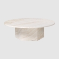 Stolik kawowy Epic 110cm white travertine Gubi