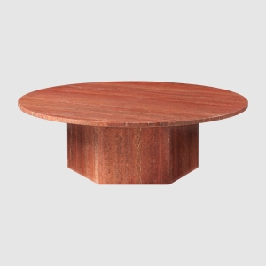 Stolik kawowy Epic 110cm red travertine Gubi 