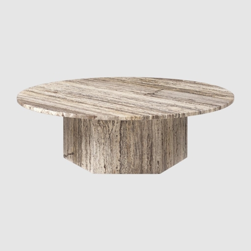 Stolik kawowy Epic 110cm grey travertine Gubi