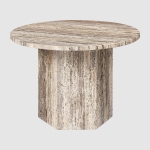 Stolik kawowy Epic 60cm grey travertine Gubi 