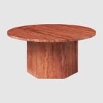 Stolik kawowy Epic 80cm red travertine Gubi   