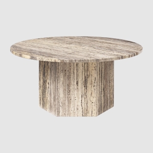 Stolik kawowy Epic 80cm grey travertine Gubi   
