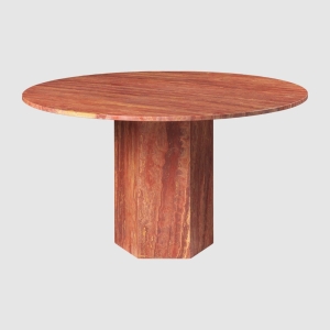 Stół Epic 130cm red travertine Gubi 