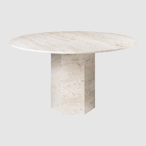 Stół Epic 130cm white travertine Gubi 