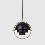 Lampa wisząca Multi-Lite Small Brass/Black Semi Matt Gubi 