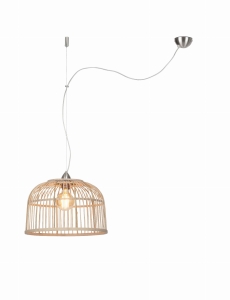 LAMPA WISZĄCA BORNEO BAMBUSOWA, OKRĄGŁA, POJEDYNCZY ABAŻUR, ROZMIAR S GOOD&MOJO