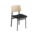 Krzesło Loft tapicerowane Steelcut 190 - Black/Oak Muuto 