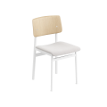 Krzesło Loft tapicerowane Steelcut Trio 205 - White/Oak  Muuto 