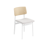 Krzesło Loft tapicerowane Steelcut Trio 205 - White/Oak  Muuto 