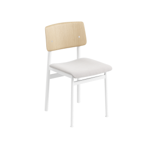 Krzesło Loft tapicerowane Steelcut Trio 205 - White/Oak  Muuto 