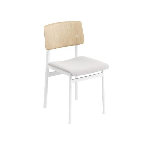 Krzesło Loft tapicerowane Steelcut Trio 205 - White/Oak  Muuto 