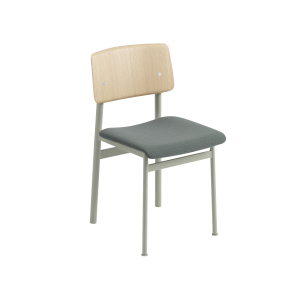 Krzesło Loft tapicerowane Steelcut Trio 966 - Dusty Green/Oak Muuto  