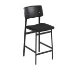 Hoker Loft 65cm tapicerowany Steelcut 190 - Black/Black Muuto  
