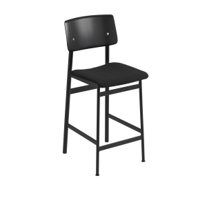 Hoker Loft 65cm tapicerowany Steelcut 190 - Black/Black Muuto  
