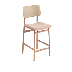 Hoker Loft 65cm tapicerowany Steelcut Trio 515 - Dusty Rose/Oak Muuto  