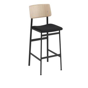 Hoker Loft 75cm tapicerowany Steelcut 190 - Black/Oak 
