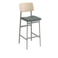 Hoker Loft 75cm tapicerowany Steelcut Trio 966 - Dusty Green/Oak Muuto 