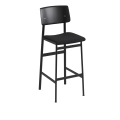 Hoker Loft 75cm tapicerowany Steelcut 190 - Black/Black Muuto  