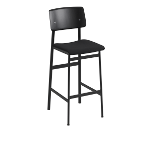 Hoker Loft 75cm tapicerowany Steelcut 190 - Black/Black Muuto  