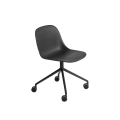 Krzesło obrotowe Fiber Swivel Black/Black Muuto 